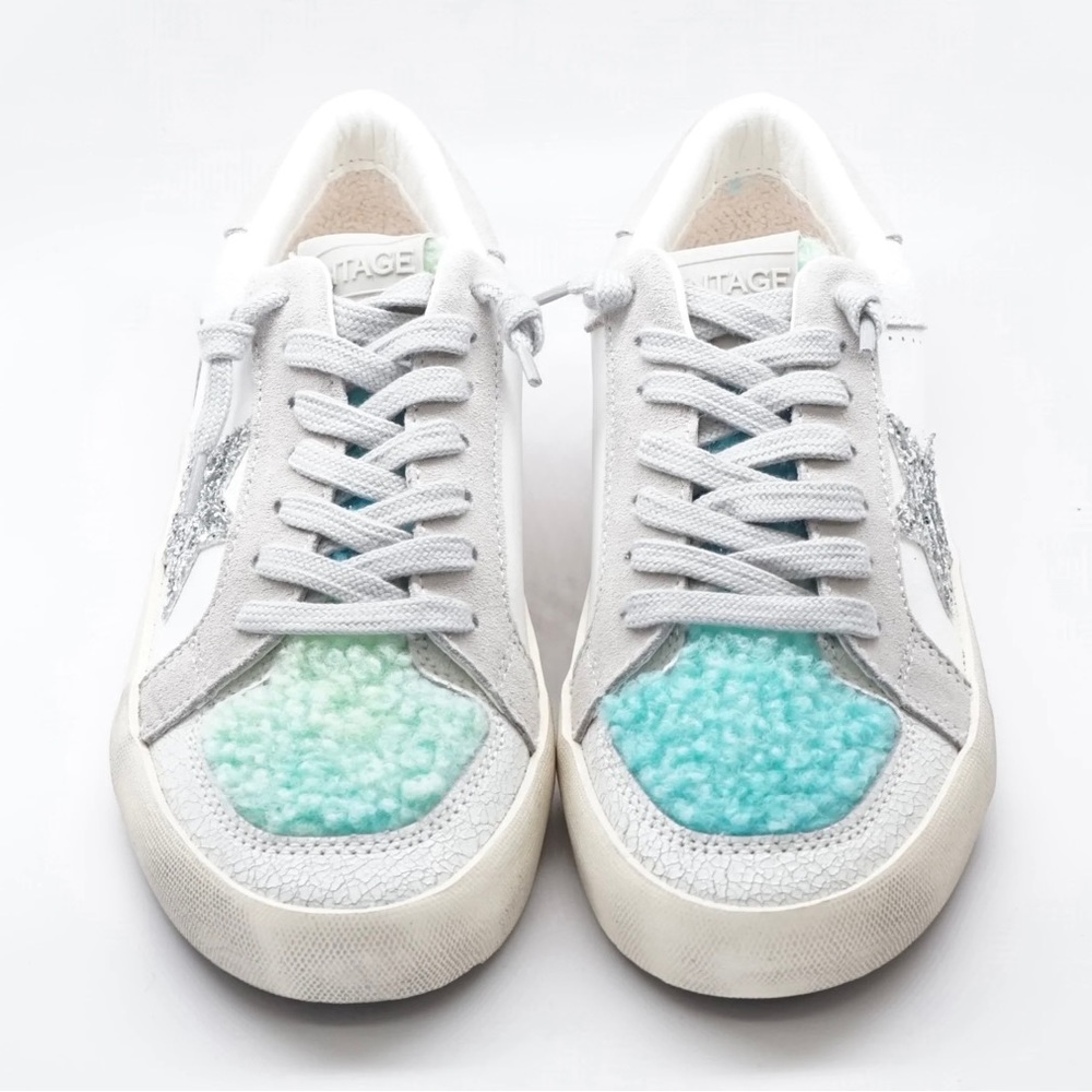 NIB👟 Vintage Havana Zoey Tie Dye Faux Shearling Trim Sneakers  SZ-8
